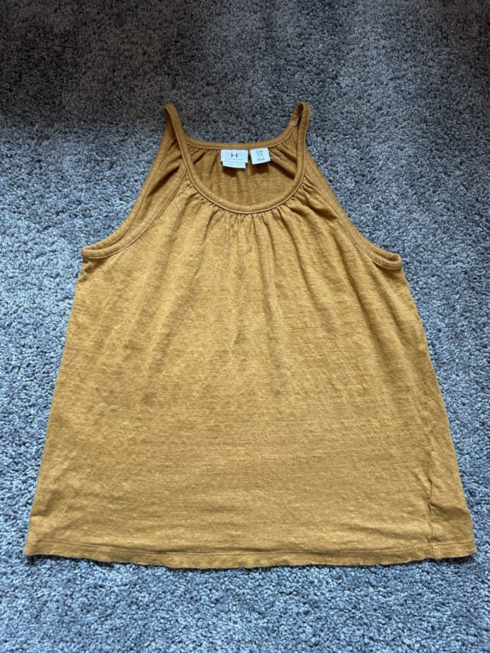 Halston Heritage Scoop Neck Tank 100% linen